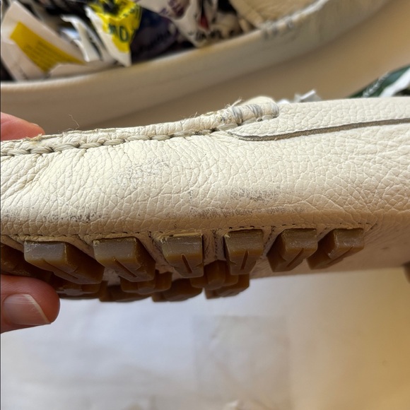 Coach Amber Driving Loafer Flat Moccasin White 7 Leather Designer Casual Cute - Picture 12 of 17